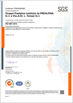 CERTIFICAZIONEISO 9001:2015