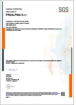 CERTIFICAZIONE UNI 10881:2013